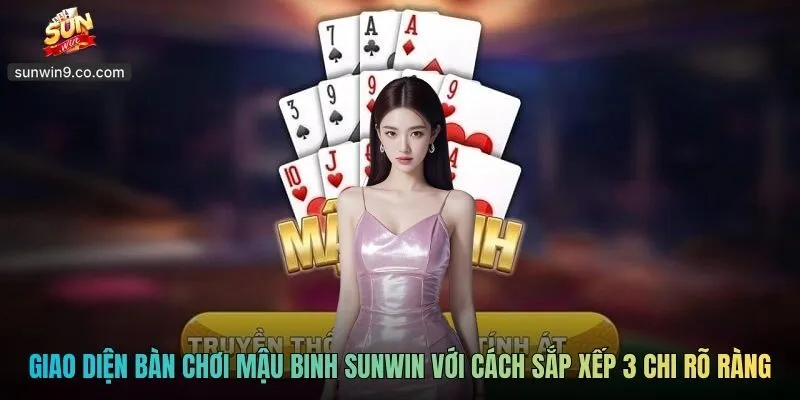 Mậu Binh Sunwin - Game Bài Trí Tuệ Dành Cho Người Bản Lĩnh 1 Giao Diện Bàn Chơi Mậu Binh Sunwin Với Cách Sắp Xếp 3 Chi Rõ Ràng